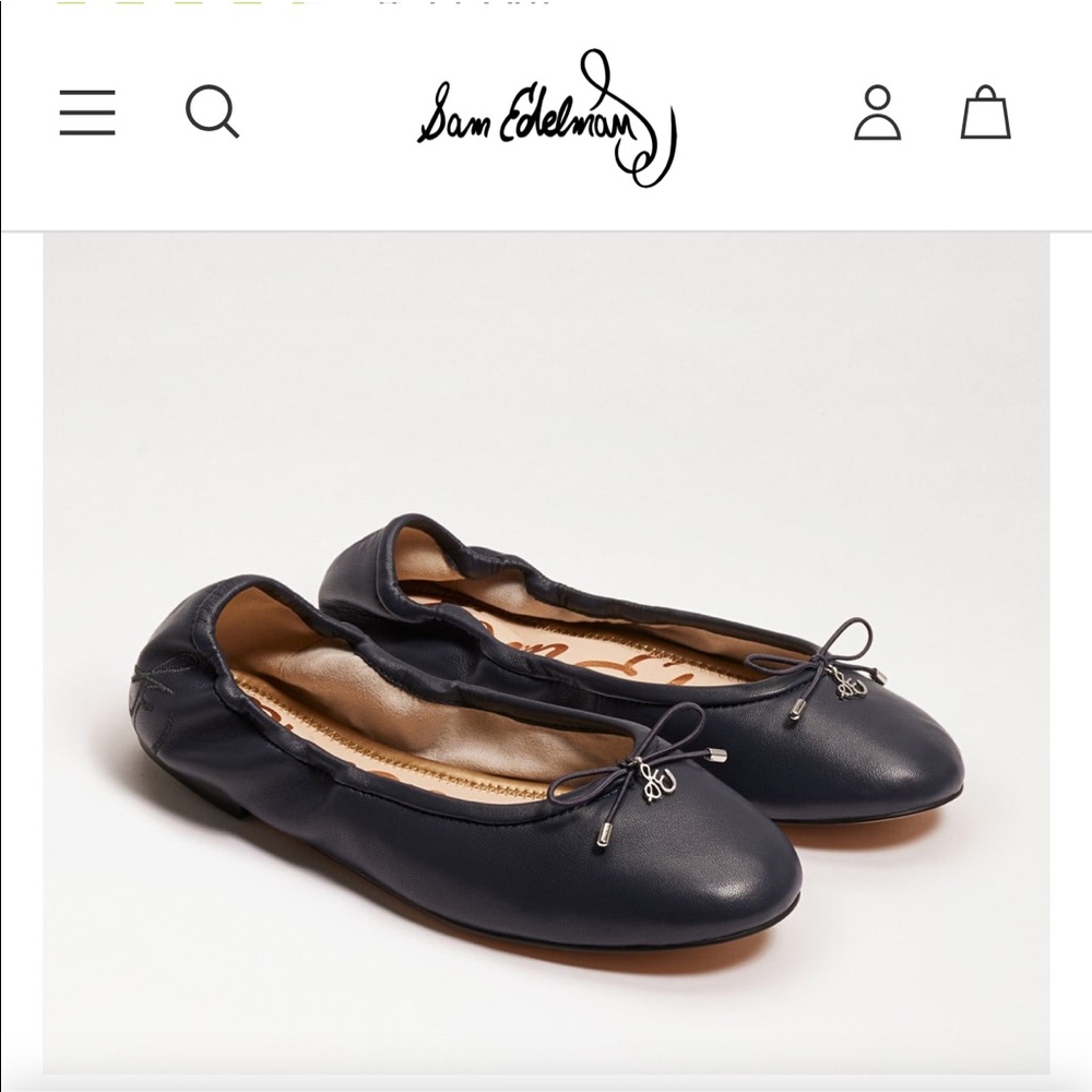 Sam Edelman Black Leather Felicia Ballet Flats size 7